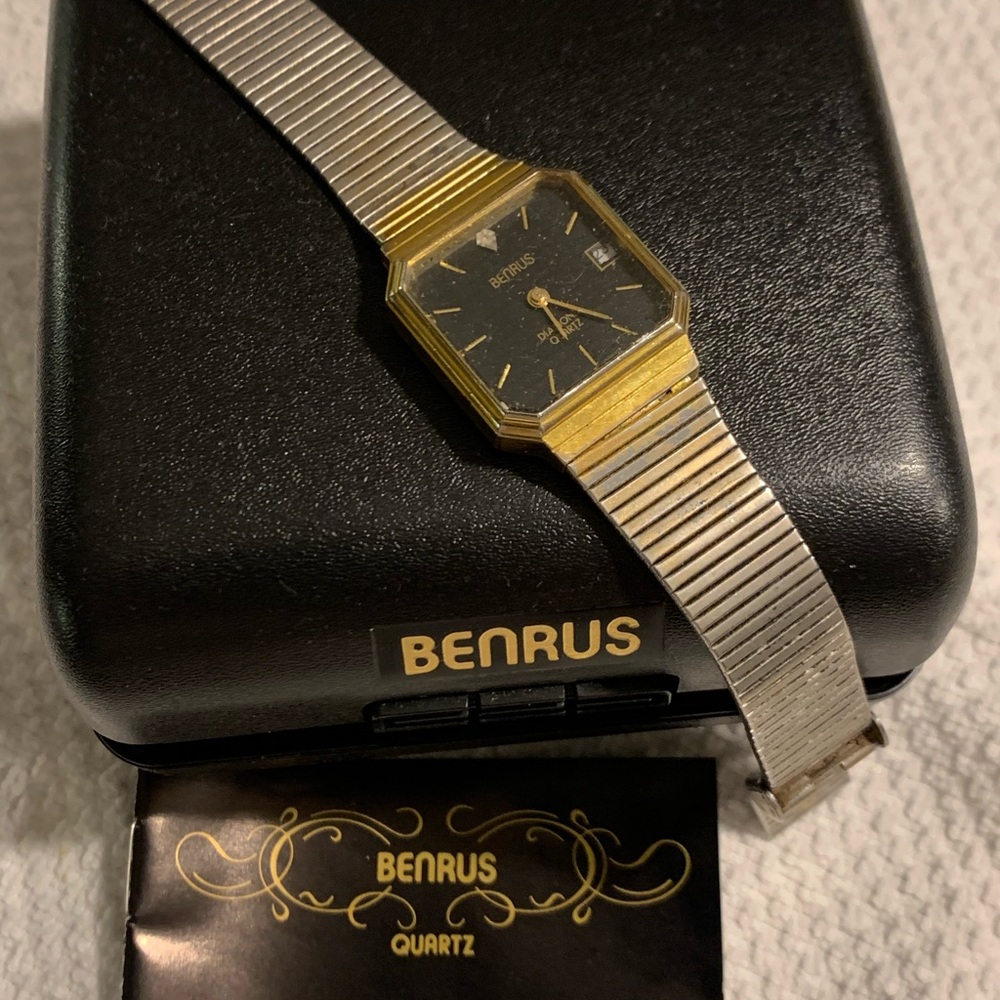 Gold and Silver Men's Quartz Watch